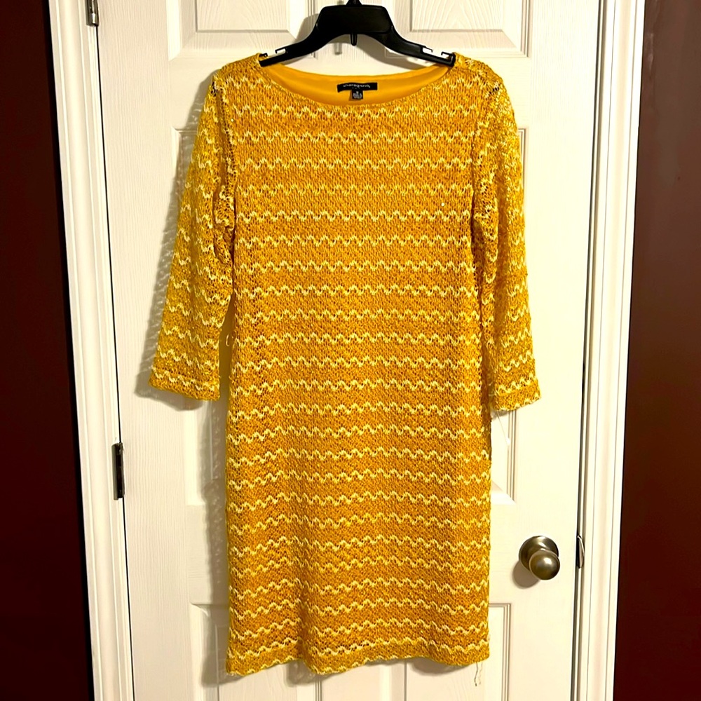 Sharagano yellow dress size 14